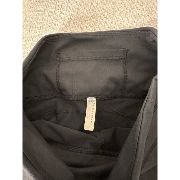 Free People Movement Swerve Leggings Black Hi Waist Ankle Bow Tie Small Petite - Picture 6 of 8